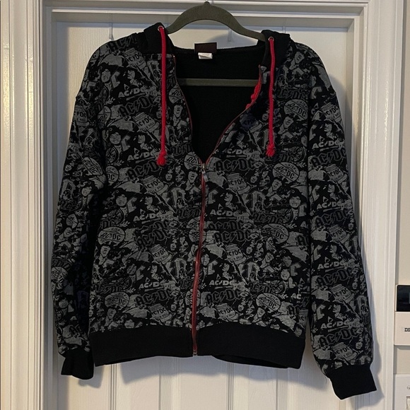 Aces & Eights Other - AC/DC Black and Gray Graphic Hoodie